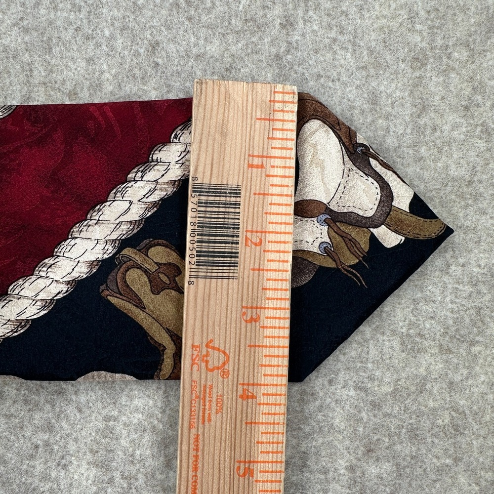 VTG Roper Silk Necktie Cowboy Hat Boots Western Ranch Saddle Rodeo - Picture 8 of 9